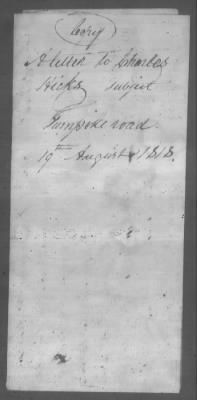 Thumbnail for Correspondence And Miscellaneous Records > 1818