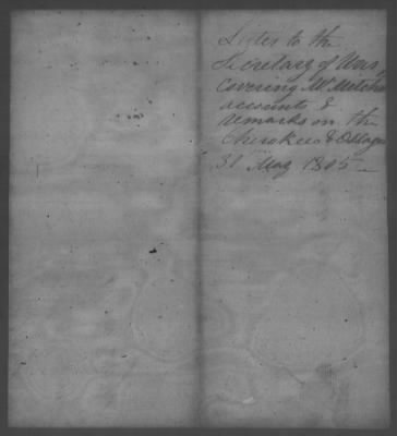 Thumbnail for Correspondence And Miscellaneous Records > 1805