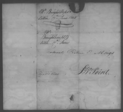 Thumbnail for Correspondence And Miscellaneous Records > 1805