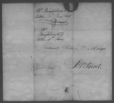 Correspondence And Miscellaneous Records > 1805