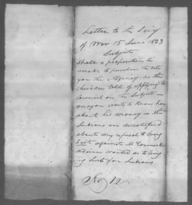 Correspondence And Miscellaneous Records > 1823
