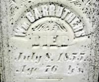 William Carruthers'  grave 1855