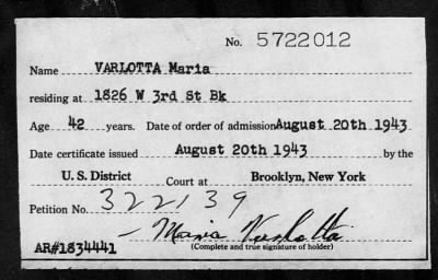 1943 > VARLOTTA Maria