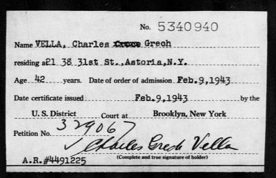 1943 > VELLA, Charles Grech