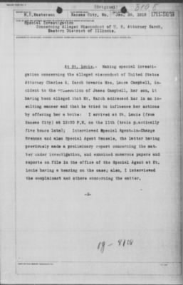 Old German Files, 1909-21 > Special Investigation Concerning Alleged Misconduct of U. S. Attorney Karch (#8000-8108)