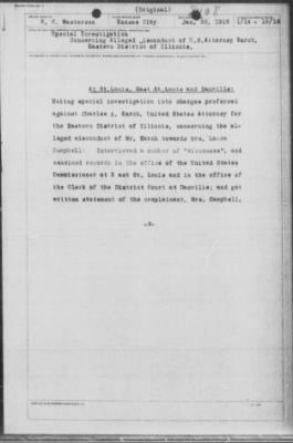 Old German Files, 1909-21 > Special Investigation Concerning Alleged Misconduct of U. S. Attorney Karch (#8000-8108)