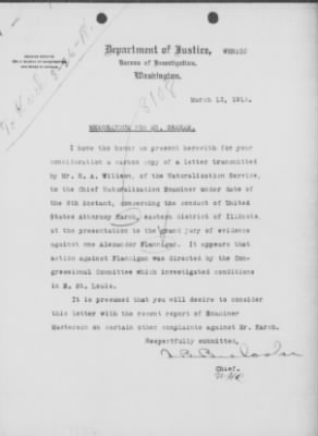 Old German Files, 1909-21 > Special Investigation Concerning Alleged Misconduct of U. S. Attorney Karch (#8000-8108)
