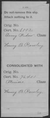 Thumbnail for Company [Blank] > Rowley, Henry B (WC6882)