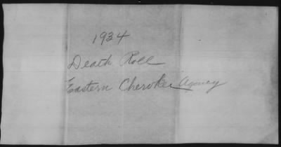 Eastern Cherokee > 1933 - 1939