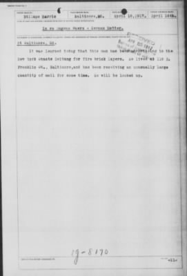 Old German Files, 1909-21 > Eugene Wuerz (#8000-8170)