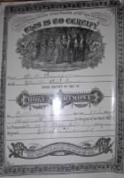 Marriage page of Abram and Varila Simpson Family Bible