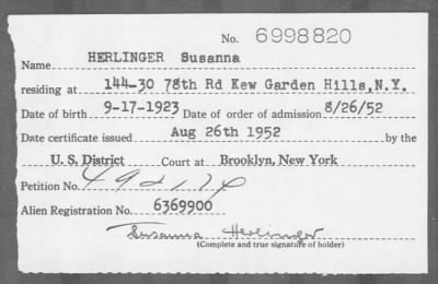 1952 > HERLINGER Susanna