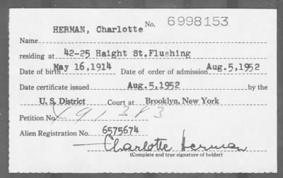 1952 > HERMAN, Charlotte