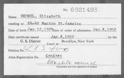 1952 > HERMEL, Elizabeth