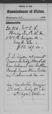 Orleans > A. C. Nixon and R. L. M. Nixon and James R. Nixon and Henry K. Nixon and Wm. R. Nixon and James W (20316)