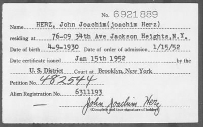 1952 > HERZ, John Joachim (joachim Herz)