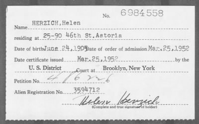 1952 > HERZICH, Helen