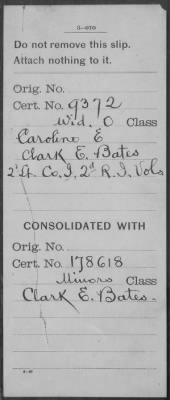 Thumbnail for Company I > Bates, Clark E (WC9372)