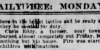 1898May2_p2_OmahaDailyBee_Ainsworth section_ChrisEddy fire