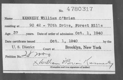 Thumbnail for 1940 > KENNEDY William O'Brien