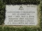 Gravestone - Riverside National Cemetery - Alexander Creighton