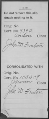 Thumbnail for Company [Blank] > Fenton, John D (WC9390)