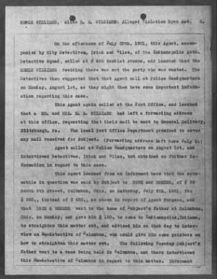 Bureau Section Files, 1909-21 > Alleged Violation of the Dyer Act (#26851)