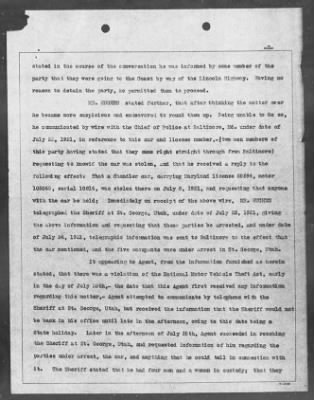 Bureau Section Files, 1909-21 > POSSIBLE VIOL. NATIONAL MOTOR VEHICLE THEFT ACT (#26860)