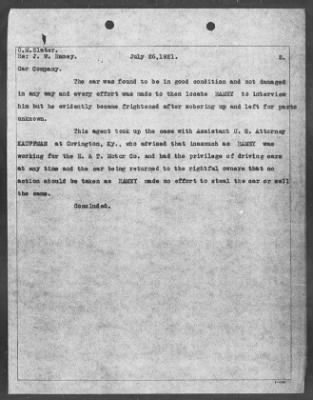 Bureau Section Files, 1909-21 > Alleged Violation Dyer Act (#26869)