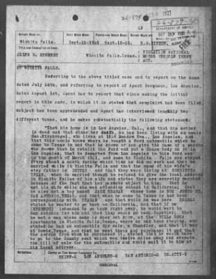Bureau Section Files, 1909-21 > VIOLATION NATIONAL MOTOR VEHICLE THEFT ACT (#26879)