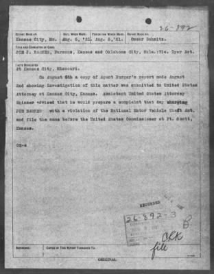 Bureau Section Files, 1909-21 > Vio. Dyer Act (#26892)