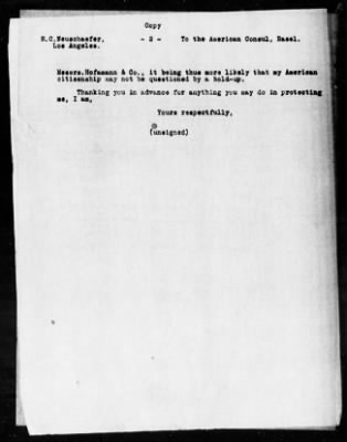 Old German Files, 1909-21 > H. C. Neuschaefer (#92524)