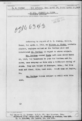 Old German Files, 1909-21 > Wilburn A. Woods (#8000-166343)