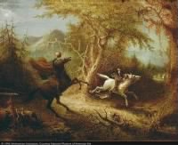 Ichabod Crane flees the Horseman