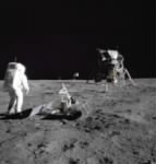 Aldrin Looks Back at Tranquility Base
