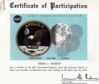 Apollo 11 certificate of participation