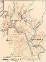 Map of Cavalry Engagement at Bridgewater, October 1864 