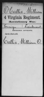 William > O'Callis, William
