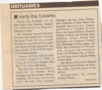 Hardy's Obituary
