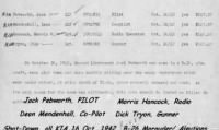 Lt Jack Pebworth, B-26 Pilot/KIA, 16 Oct. 1942 (HIS CREW)