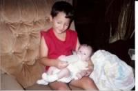 baby Heather and her big brother Todd