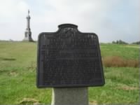 Custer's plaque at Gettysburg Battlefield