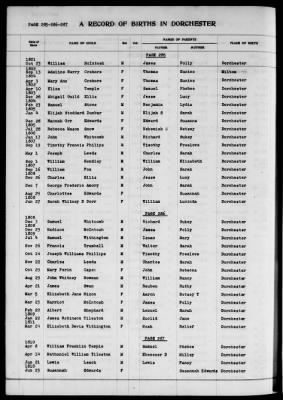 Thumbnail for Dorchester > Births,Marriages,Deaths 1631-1844