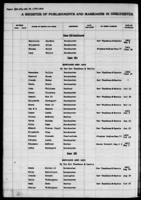 Thumbnail for Dorchester > Births,Marriages,Deaths 1631-1844