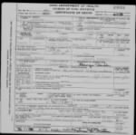 Death Certificate of  Lillian Helen Becker
