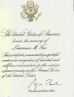 united states of AMERICAN honors Lawrrence m fox.jpg