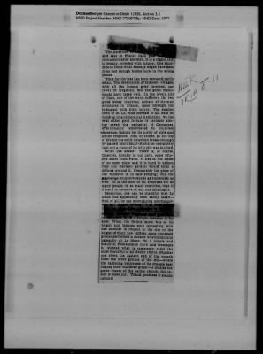 Thumbnail for General Records > Roberts Commission Press Clippings, July 1943-December 1944