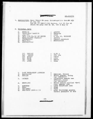 OCCPAC Interrogation Transcripts And Related Records > Amende, Hermann