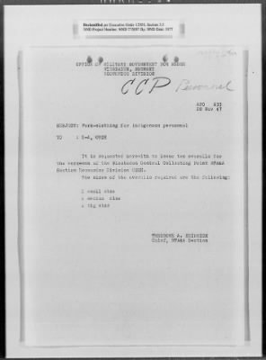Administrative Records > Personnel: Administration, July 1945-December 1948