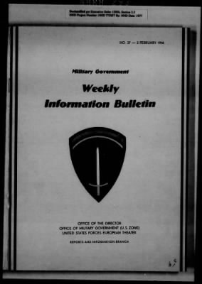 Thumbnail for General Records > Military Government Information Bulletins [1 Of 2]